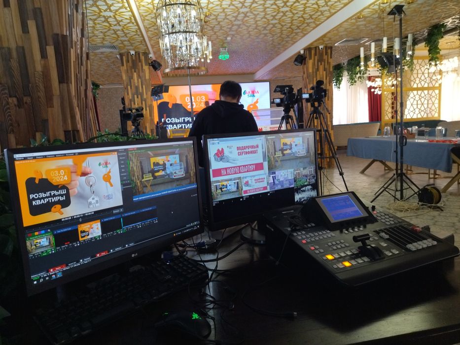ПТС.Видеомикшер.Трансляция. Altyn media. Стаж работы 30 лет