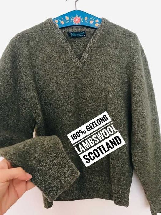 Pulover barbati Faconnable Madein Scotland 100% lana Geelong lambswool