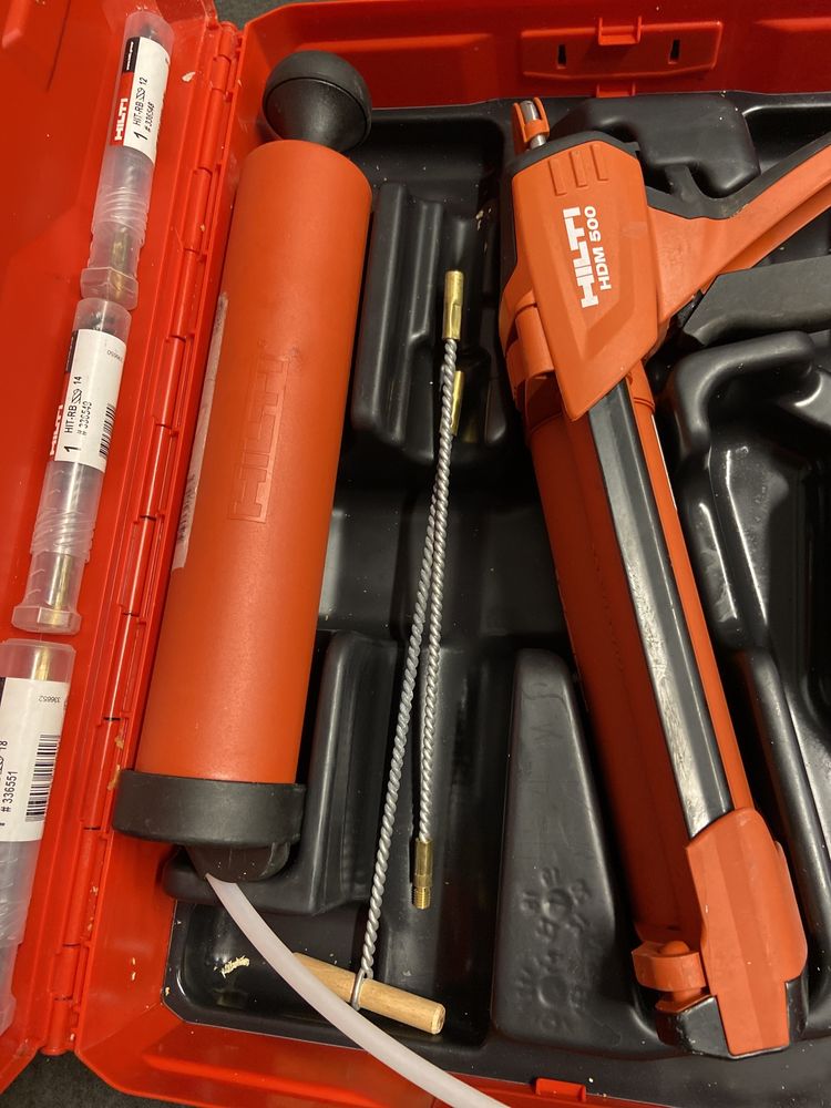 Hilti HDM 500 pistol ancora chimica fixari beton armat bosch makita