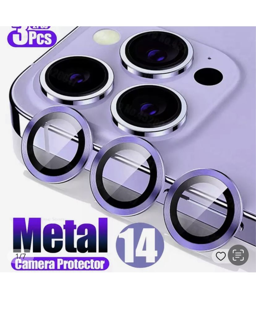 Folie Protectie Camera Full Colorata - Iphone 13/14/15 PRO MAX PLUS
