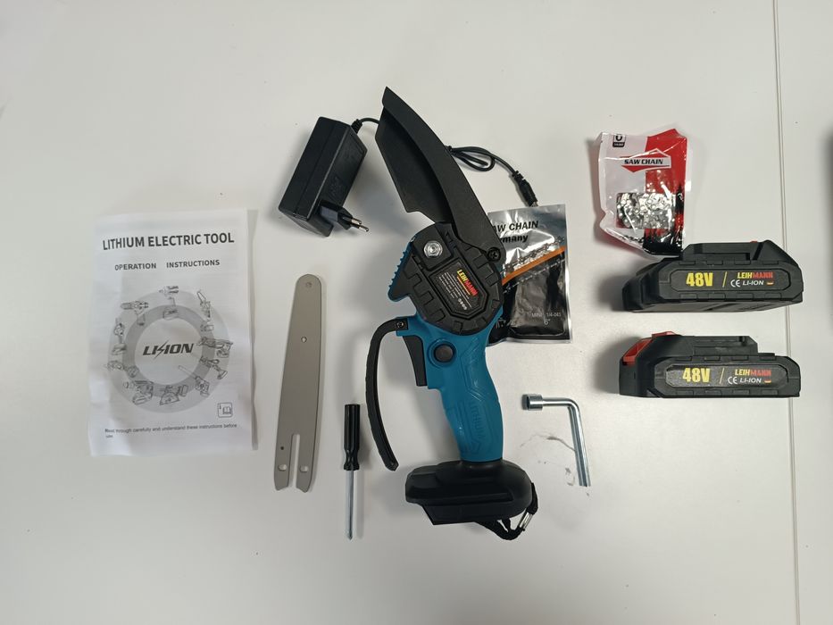 Mini drujba electrica 48V!!! 2 bateri 2 lanțuri