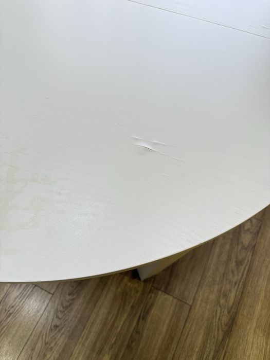 Круглый раздвижной стол Икеа Бьюрста