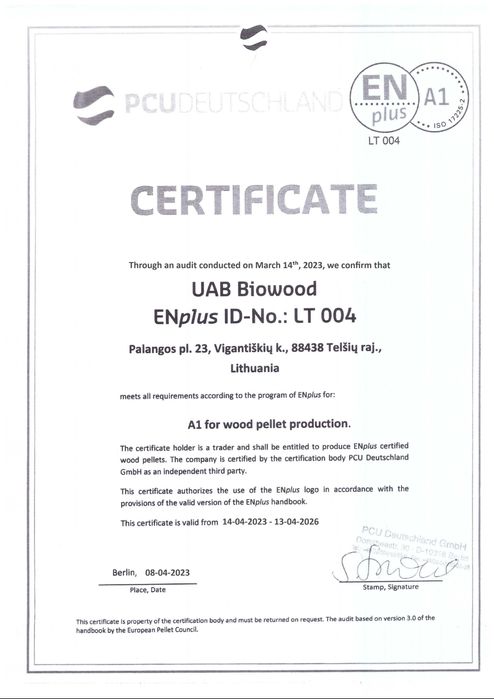 Peleți de lemn A1 pentru încălzirea locuinței