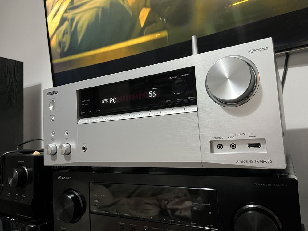 Receiver Onkyo TX-NR686/aplicatii pe tel/Bluetooth/Arc/wifi/Atmos etc