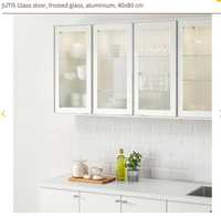 IKEA стъклена врата Jutis 40x80 см за кухня Metod
