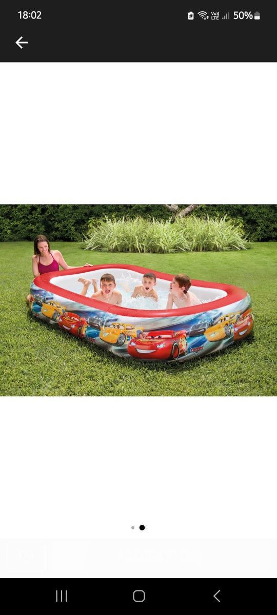 Piscina gonflabila Intex - Swim Center™, Disney Cars 3, 262 x 175 x 56