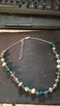 Accesorii nunta Murano verde albastru cristal si negru vintage