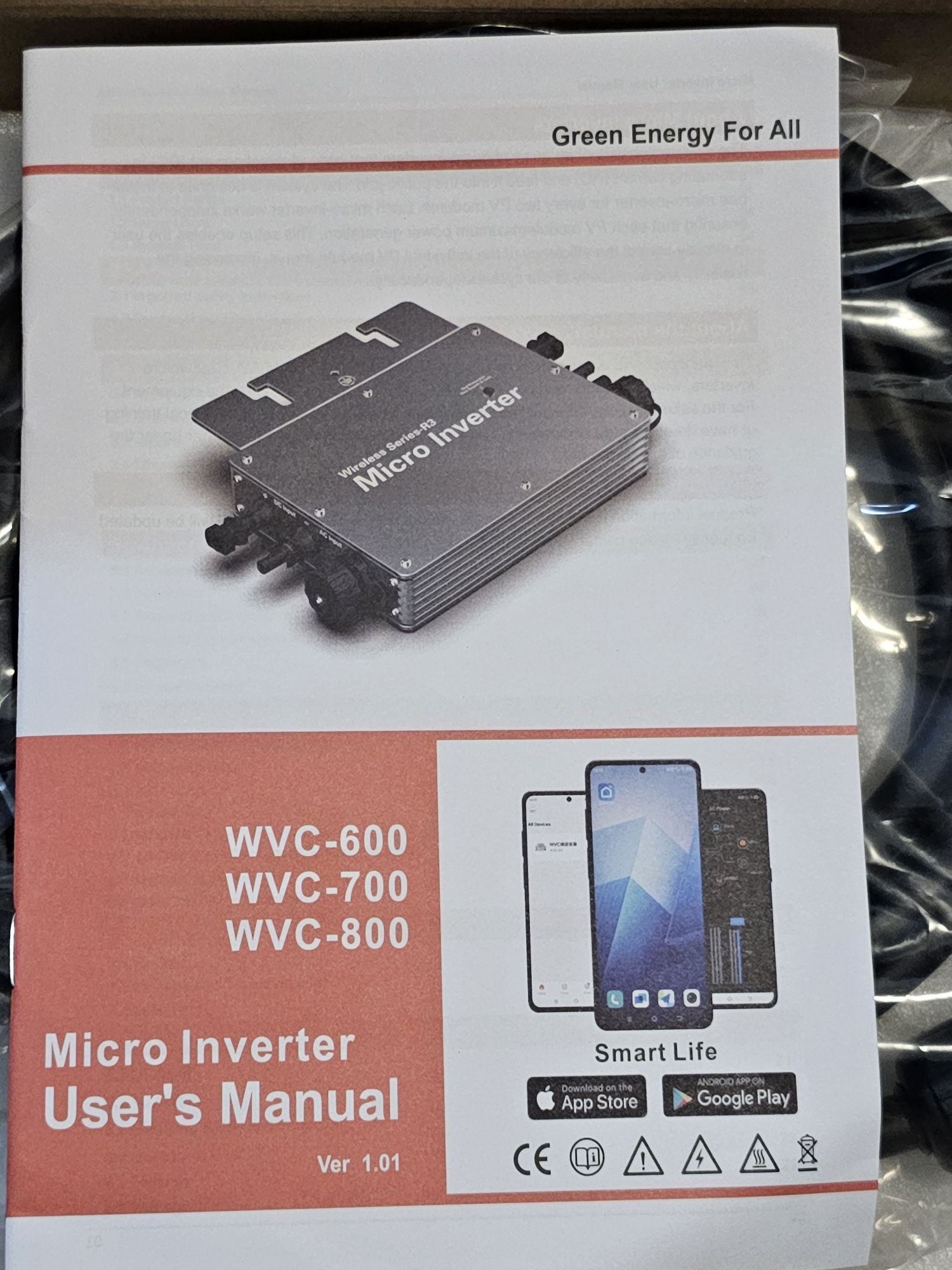 Wvc-700 Inverter Solar Grid Tie Microinverter Wifi Control Automatic I