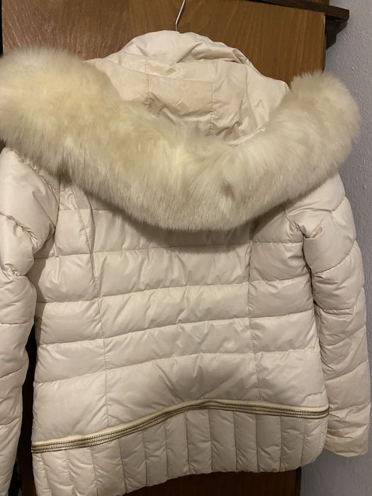 Geaca alba de dama cu puf