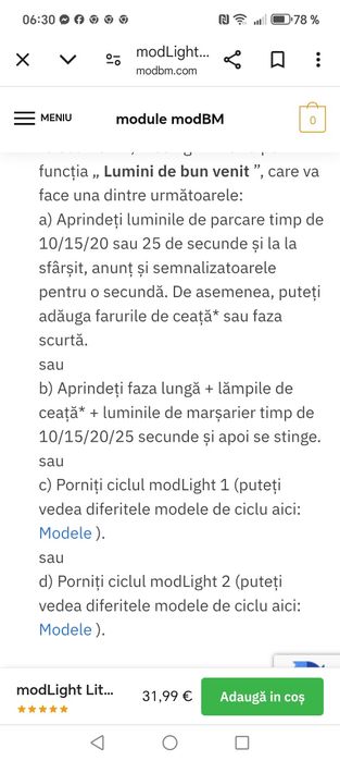 Modul Light lite bmw