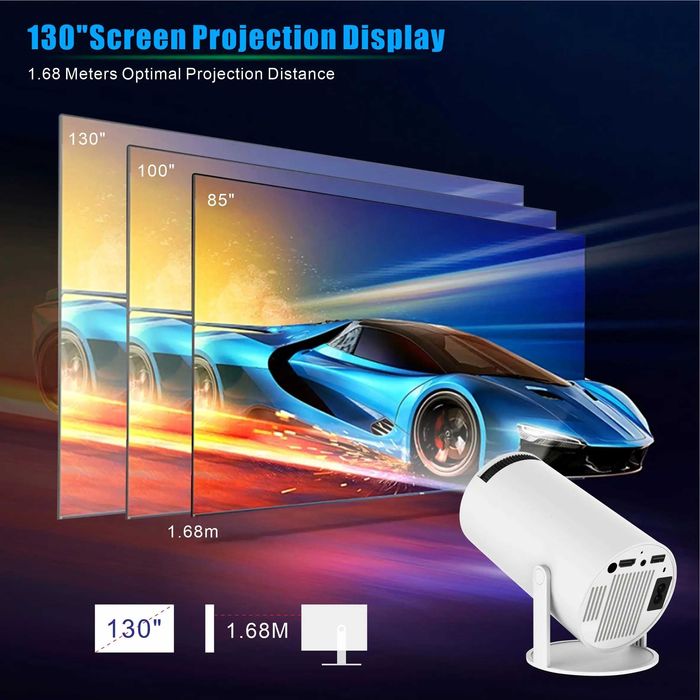 Proiector Smart HY300 Pro Android 11, 720P HD, 160 ANSI, WiFi6, BT5.0