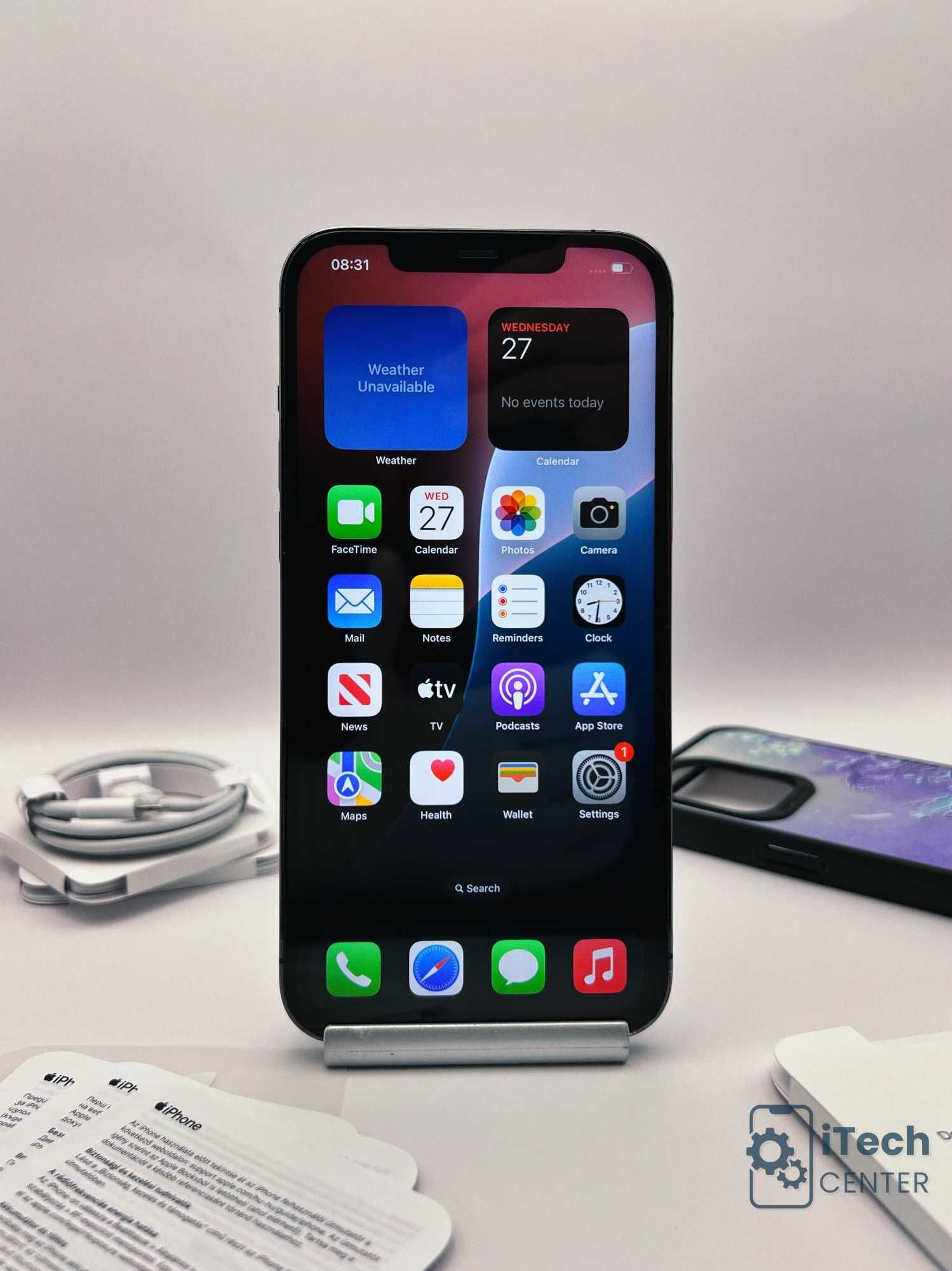 iPhone 12 Pro MAX, 128GB, Gray, 100% батерия, КАТО НОВ, ГАРАНЦИЯ!