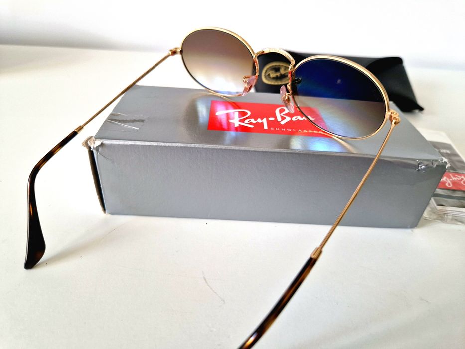 Ochelari de soare Ray Ban 3547, rama gold, noi