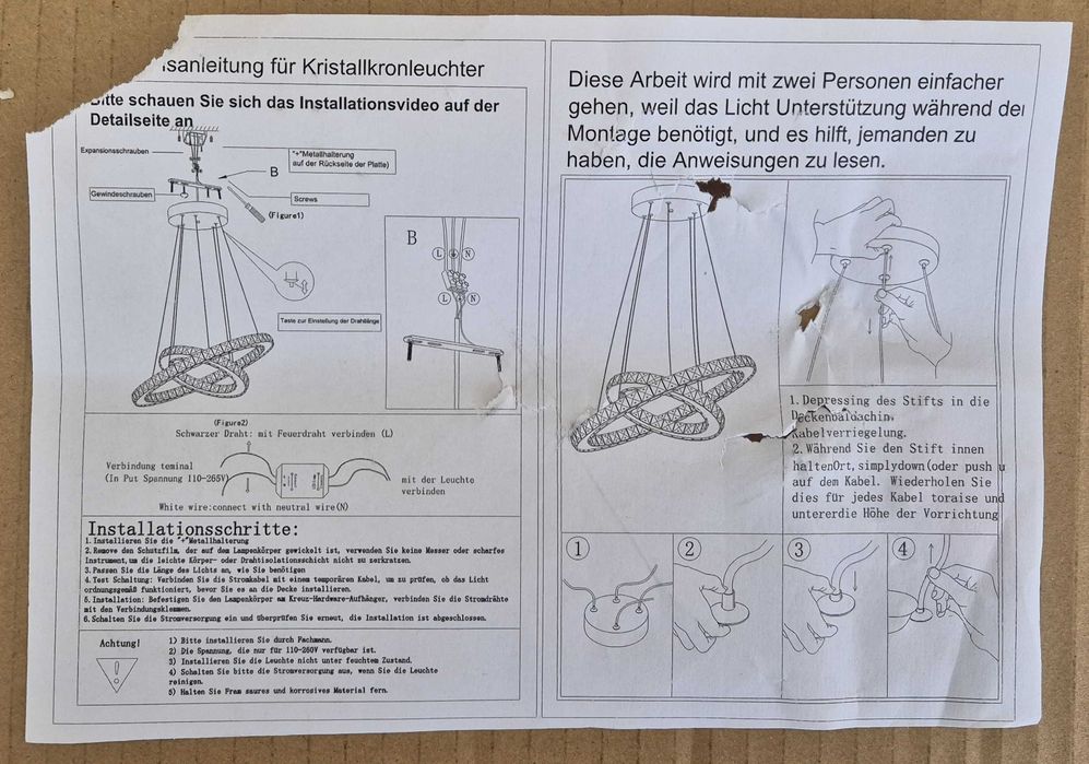 Candelabru Pendul Lumina Led Oval