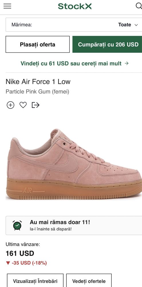 Nike Air Force 1 low Pink… produs original