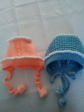 Бебешка шапка, терлички и ръкавички