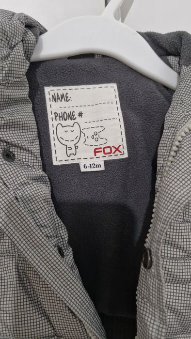 Geaca iarna copii 6-12 luni cu interior polar