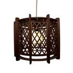Lustra din lemn, handmade, maro, 35 cm