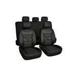 SET HUSE SCAUNE AUTO fata-spate  textil + piele PREMIUM LUXURY