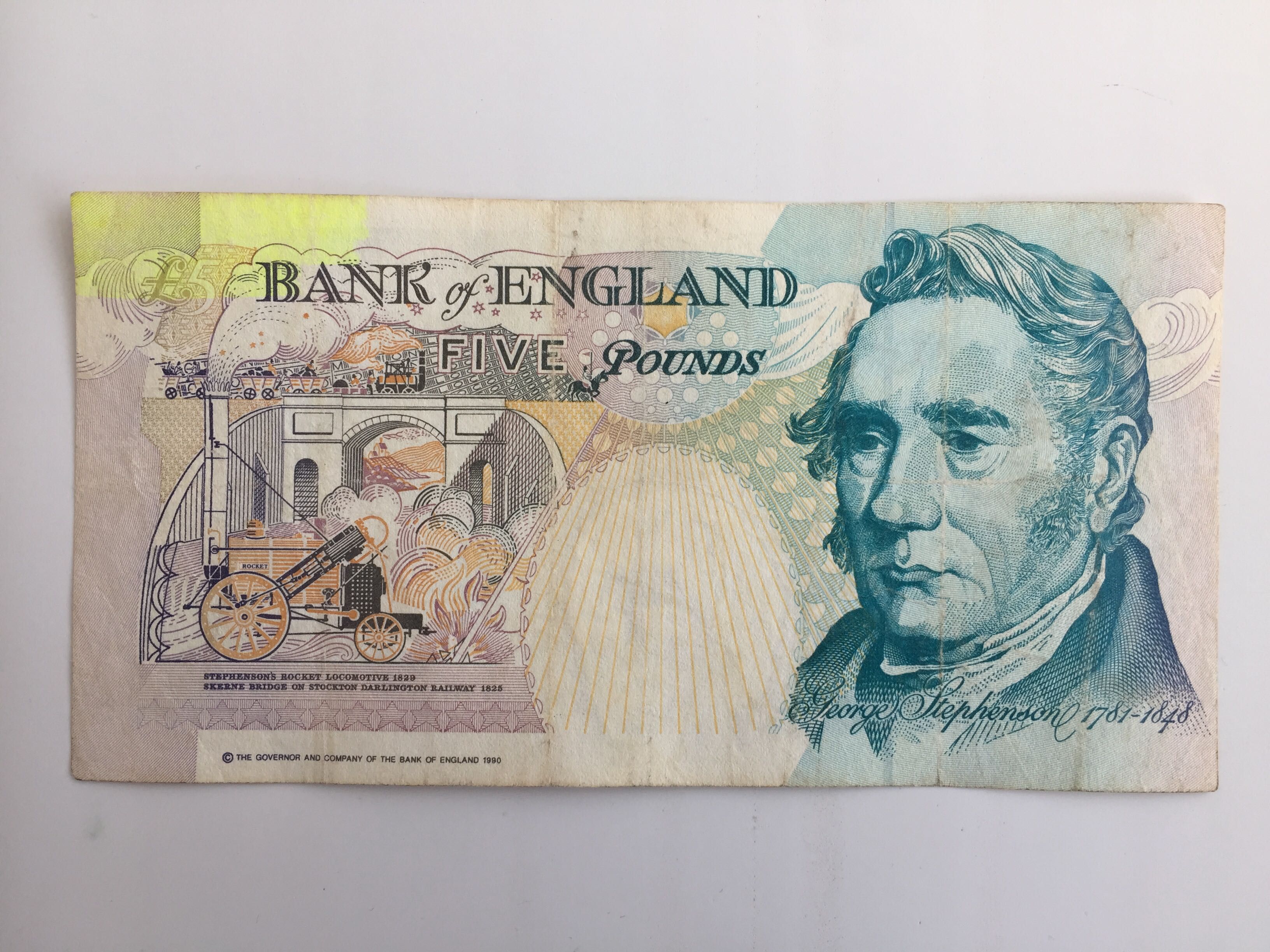 Банкнота Англии. Английский Фунт Стерлинг