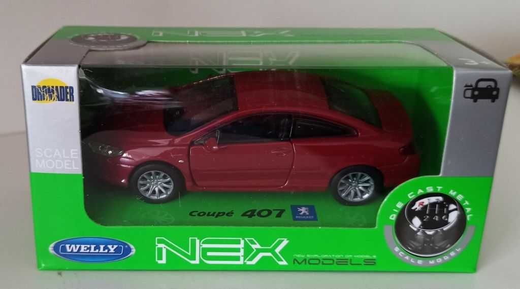 Macheta Peugeot 407 Coupe 2006 visiniu - Welly 1/36