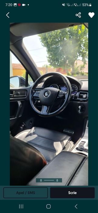 Vand VW Touareg 7P, 2012, perne de aer, roti iarna/vara DOT2024 2025