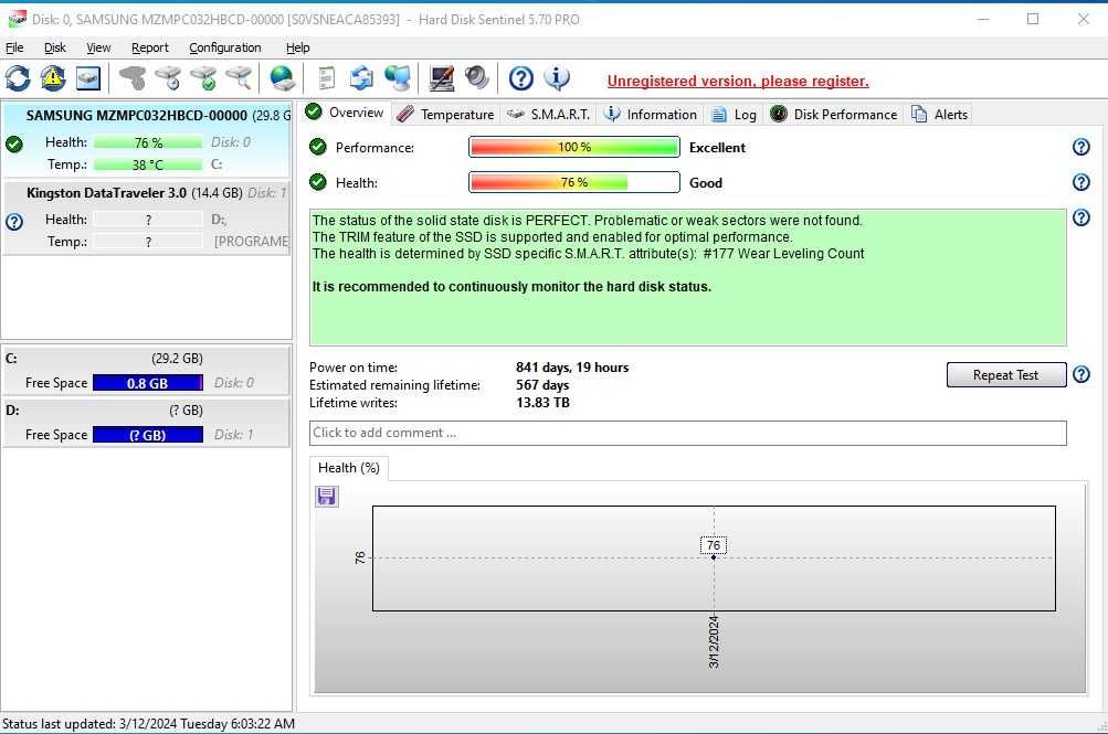 SSD Samsung PM830 32GB mSATA MZ-MPC0320.