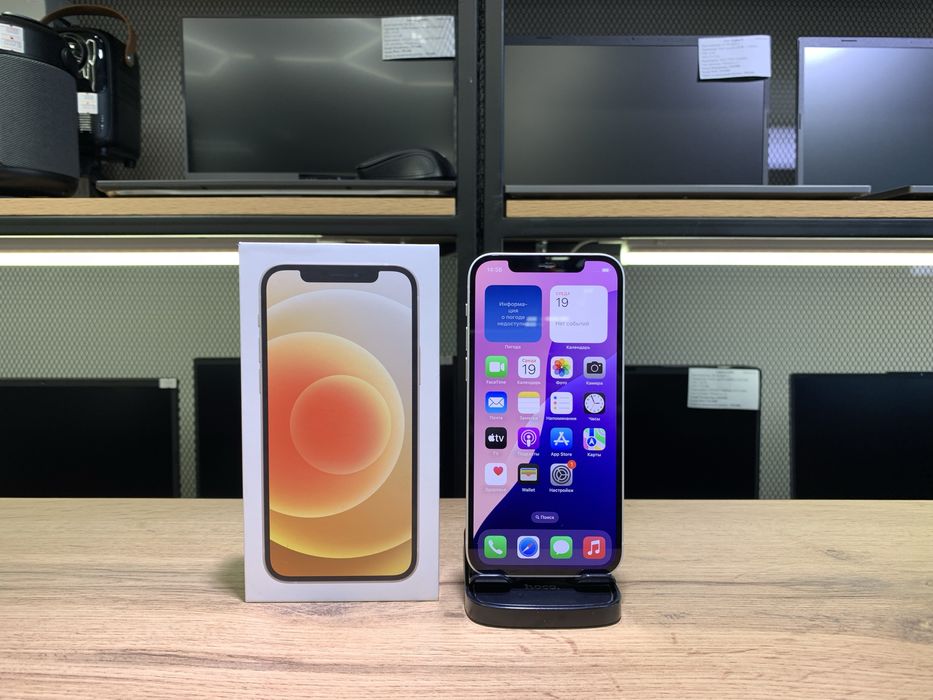 iPhone 12, White, 128 GB, АКБ78%, хорошее состояние, 1083/А10