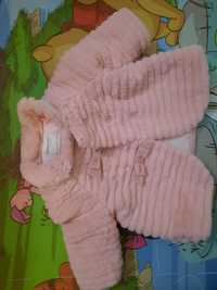 Palton roz pudră 2-4 luni