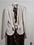Compleu dama, rochie de seara din dantela&sacou