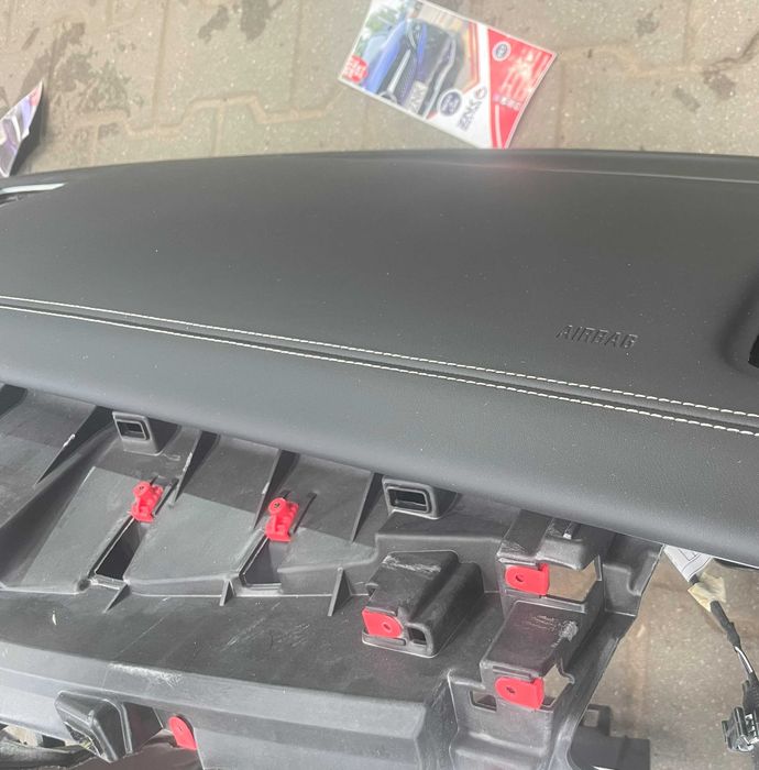 BMW X5 X6 F15 F16 plansa de bord piele nappa doua culori - kit airbag