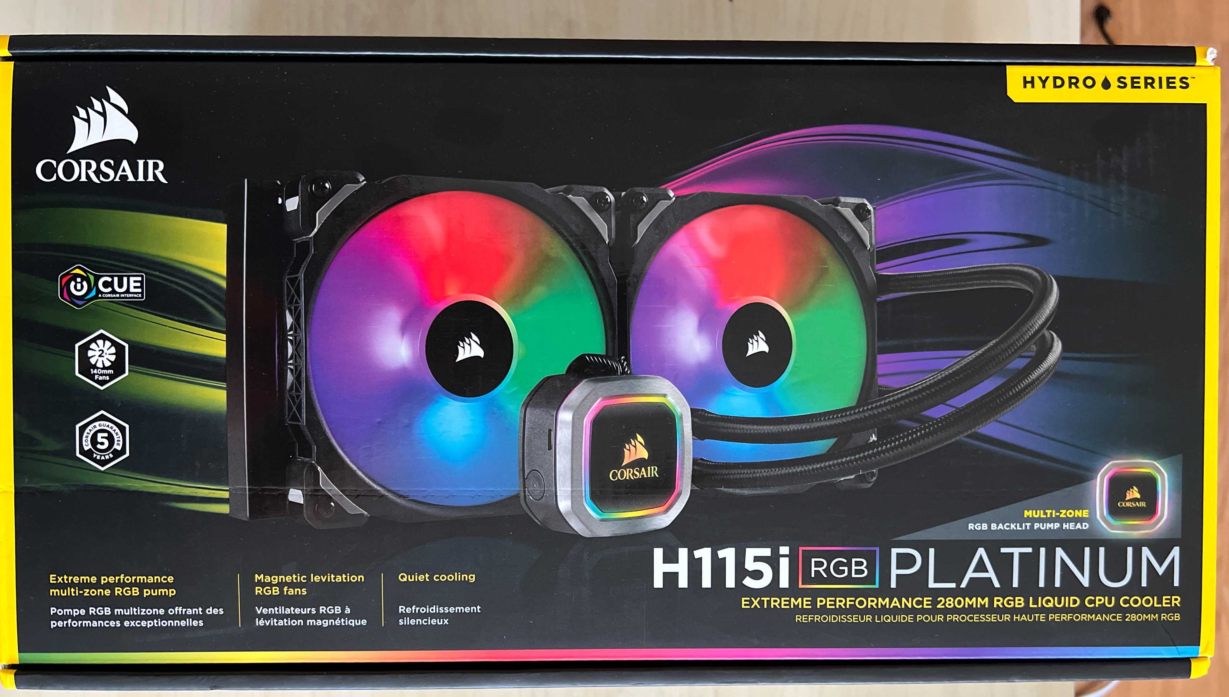 Cooler CPU Corsair Hydro Series H115i RGB Platinum 280mm AIO