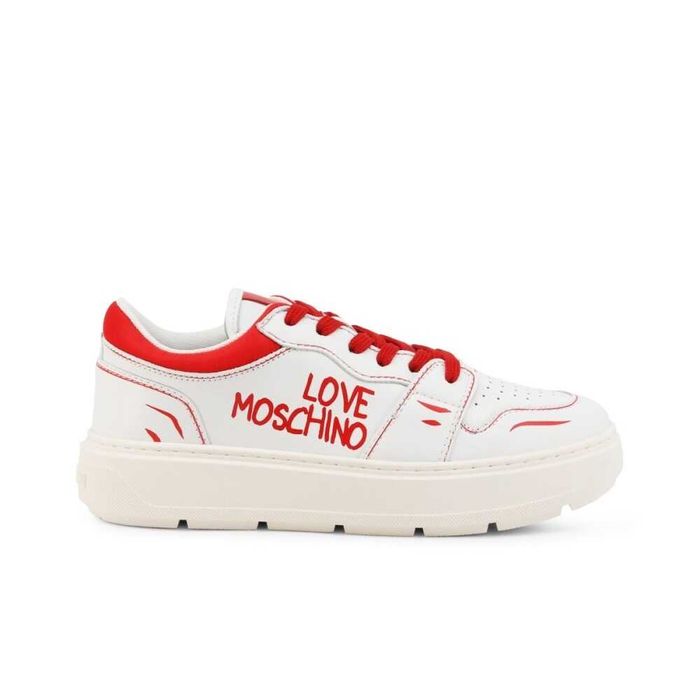 LOVE MOSCHINO № 37 & 39 – Дамски кецове с лого "WHITE & RED" нови