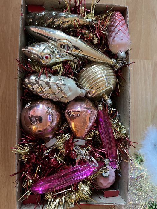 Елочные игрушки СССР стекло