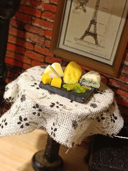 Miniatură decorativă „Cafenea pariziană” - handmade