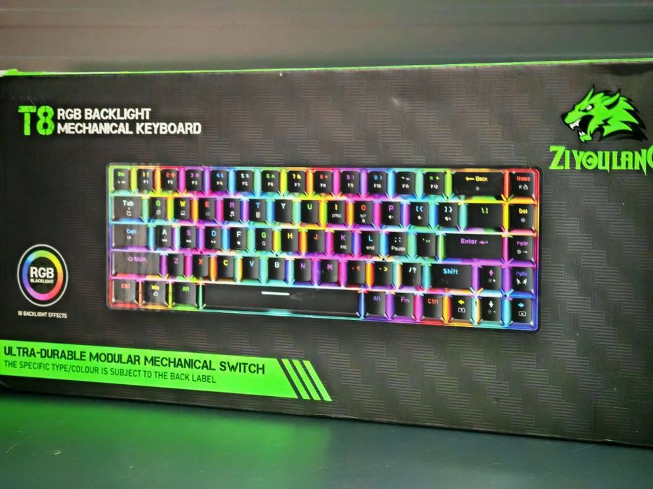 Tastatura de gaming ZiyouLang T8 RGB, Cod 93983