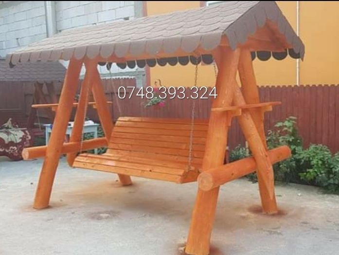 Masa din bușteni  lemn scaune  bănci  rustic  foișor terasa