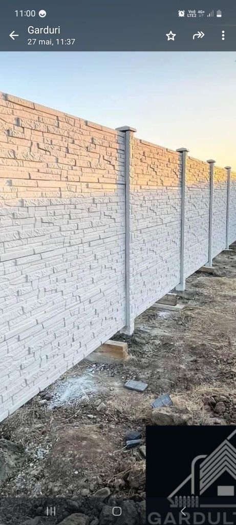 Garduri din beton placi de gard și stalpi de gard cu montaj