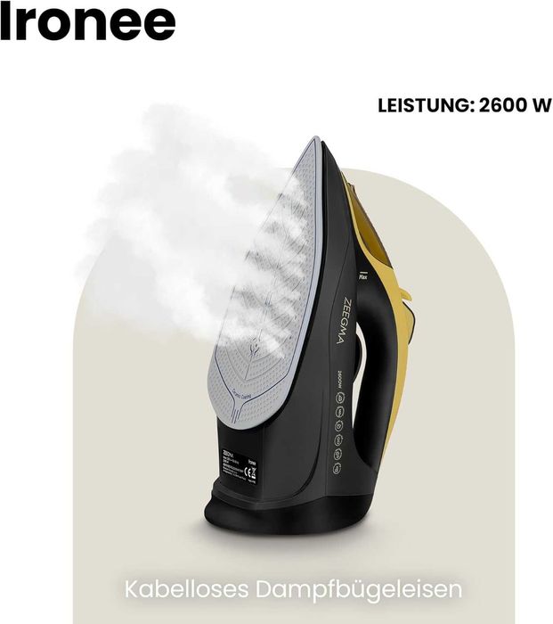 Безжична парна ютия ZEEGMA IRONEE керамична 2600W 320мл,самопочистване