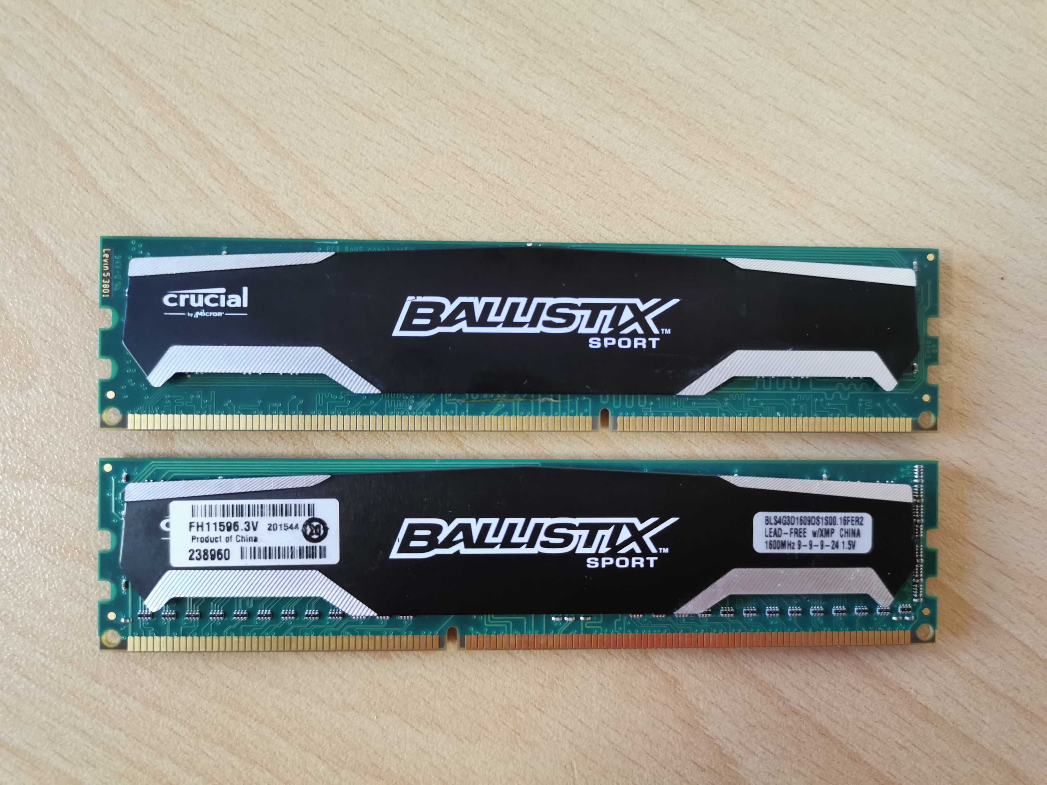 ПРОМО Crucial Ballistix Sport 8GB kit (2x 4GB) DDR3 1600MHz рам памет
