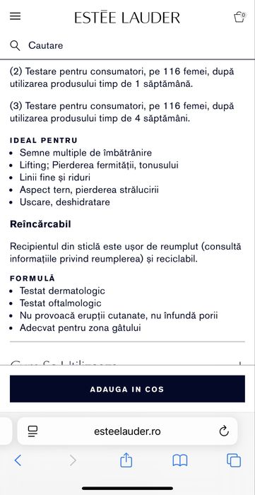 Vand crema antirid, Estee Lauder