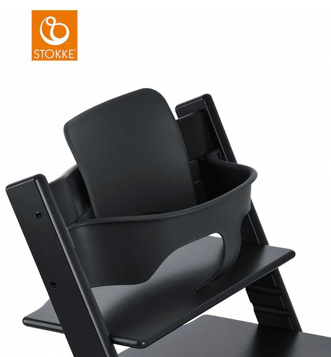 Stokke Tripp Trapp Baby Set и табла за хранене в черно