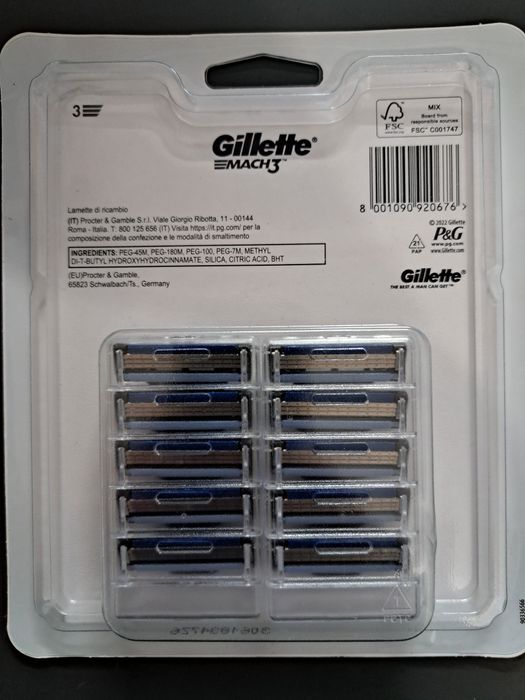 Set promo 10 buc lame Gillette Mach 3