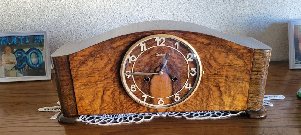 Ceas mecanic original german pentru semineu stare perfecta de function