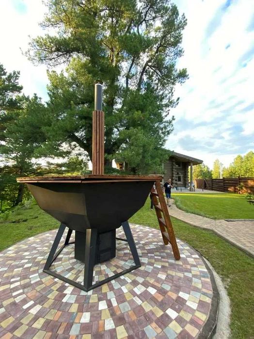 Большой банный чан с водяным контуром (на 6-8 человек)