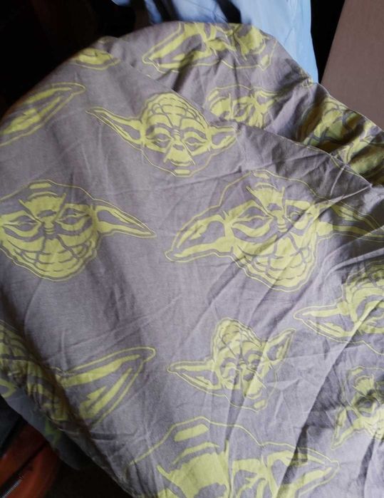 Cearceaf Starwars / Yoda pentru copii dim. 90x200 cm ,cu elastic