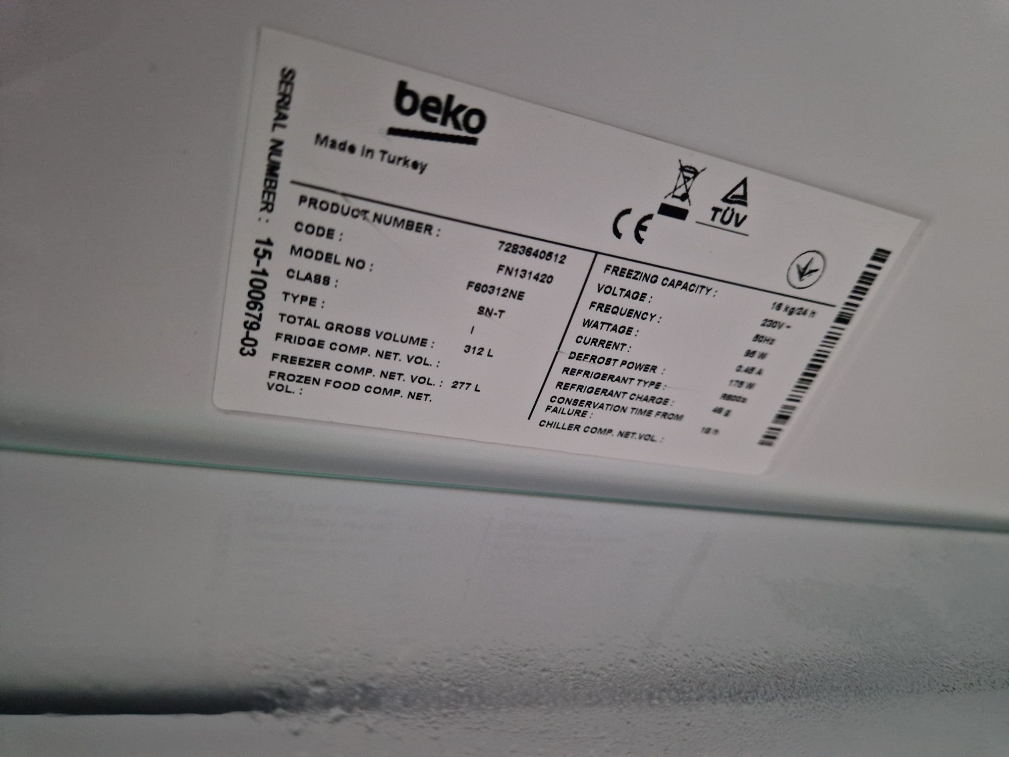Фризер Beko A++ No frost 312 литра