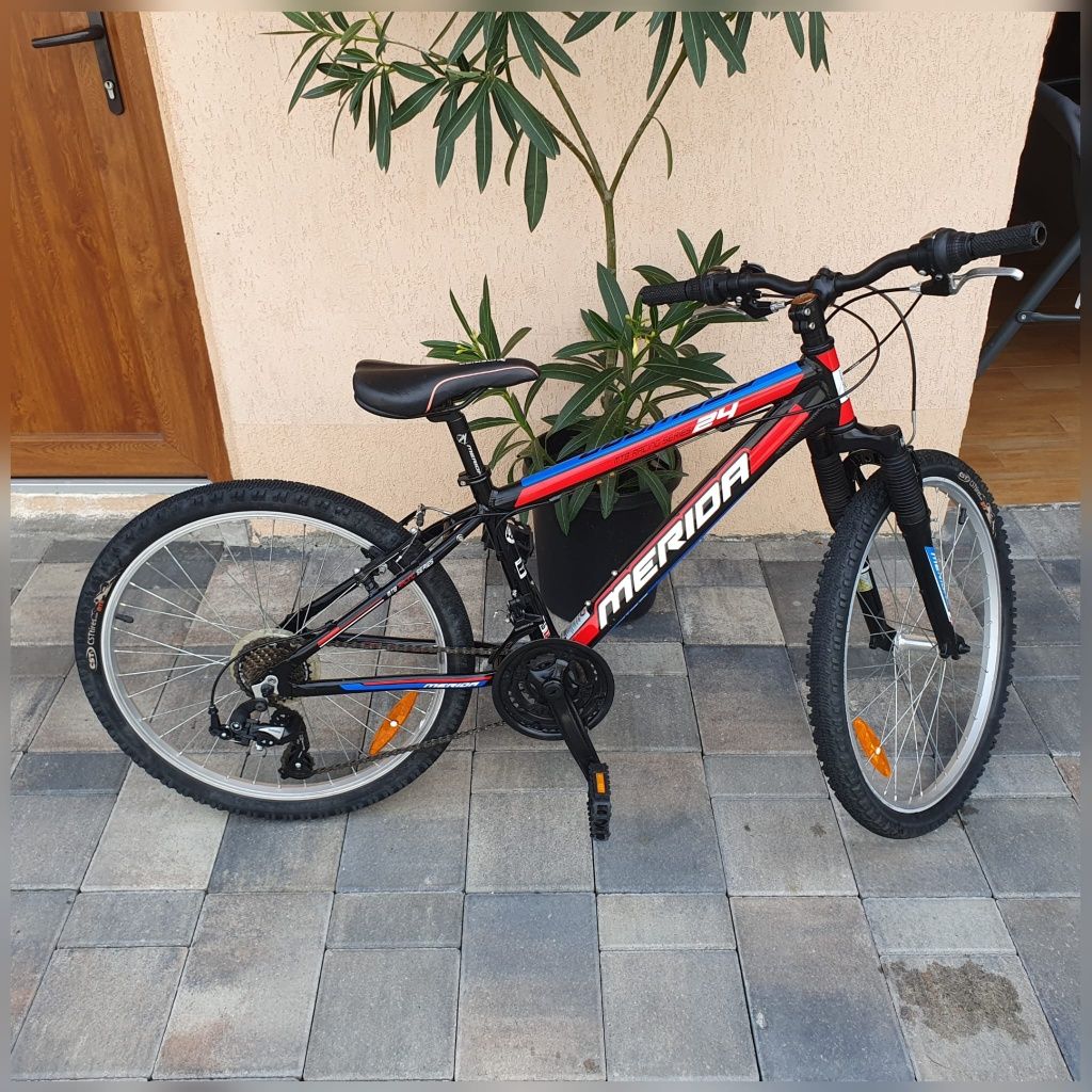 Bicicletă 24" MERIDA Full Shimano 3foi 7 pinioane