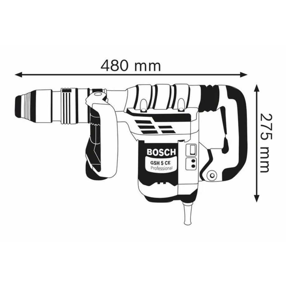 Къртач BOSCH GSH 5 CE, SDS MAX, 8.3 J, 1150 W