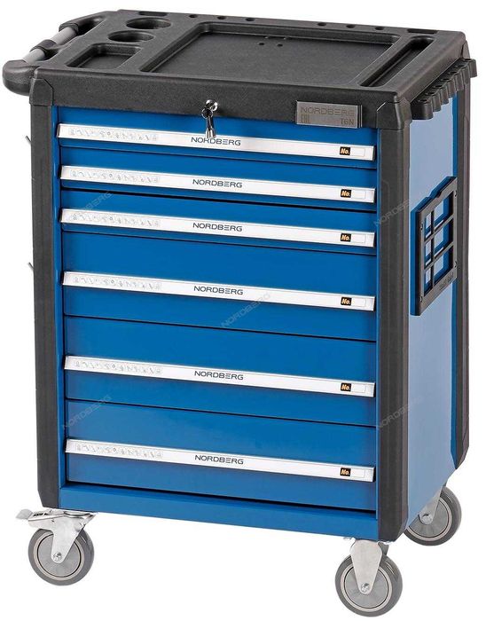 Тележка инструментальная, 5-6-7 выдвижных ящиков,NORDBERG